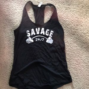 Savage racerback tank